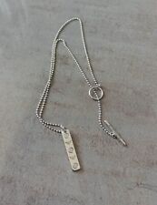 Emporio Armani Ingot T bar Necklace, Steel, Womens / Unisex