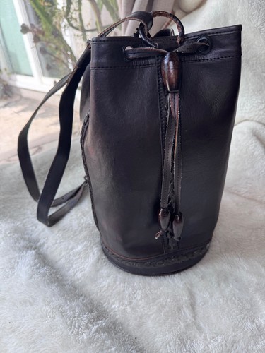 Vintage dark brown genuine