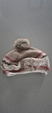  Warm Baby Girl Winter French Style Beret Hat with faux fur pom pom 3-6 months