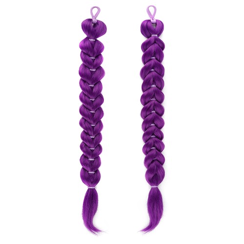 Purple braids hair - 2x, suit