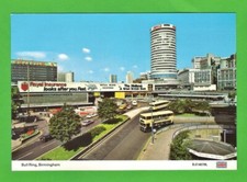 Dennis Bus Postcard - Bull Ring, Birmingham - WMPTE Fleetline & Metrobus