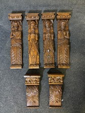 Set of Six 18th-Century Carved