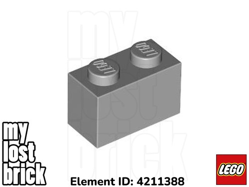 Lego part 3004 bricks 1x2 - part,