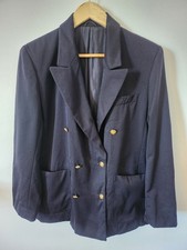 Ladies Navy Vintage St Michael Wool Blazer/ Jacket Size 12 - Smart - Formal