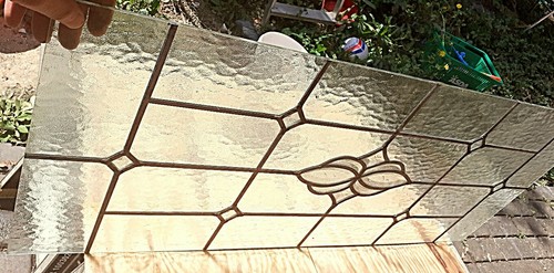 Leaded door panels pair - door,