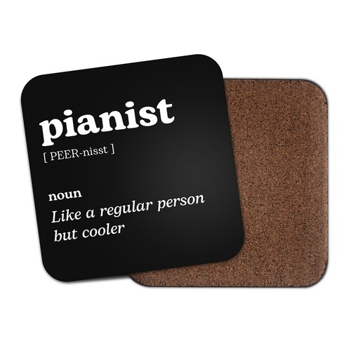 Pianist square coaster piano - square,