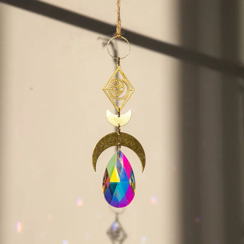 Crystal prism pendant - crystal,
