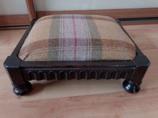 Ercol Foot Stool Dark Wood And