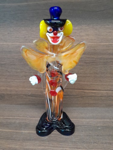 Murano glass clown figure - glass,