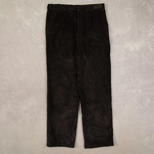 Vintage Striped Velvet Trousers W32 L31 Men's Washed Black Corduroy