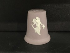 Wedgwood Lilac jasperware Floral  girl thimble in excellent condition.