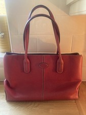 BEAUTIFUL TODS BAG RED GRAINED
