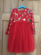 Girls Red Party Christmas Tu