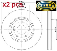 X2 PCS FRONT BRAKE DISC SET