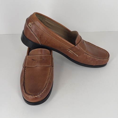 Chaps mens brown leather penny - leather,
