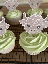 12 Highland Cow Cupcake