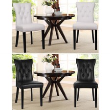 6x Black Grey Dining Chairs