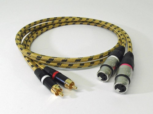 2x1 metre xlr rca cable - xlr, for