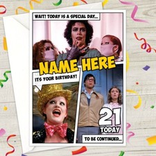 ROCKY HORROR PICTURE SHOW Personalised Birthday Card - frank-n-furter brad janet