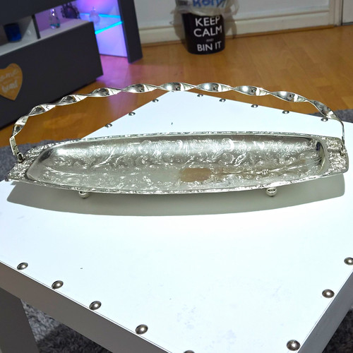 Silver plate serving tray - plate,