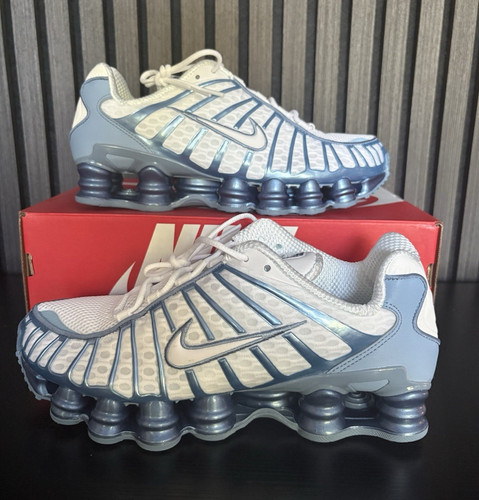 Nike shox white blue - nike, white/blue