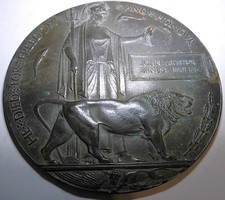 NORTHUMBERLAND FUSILIERS CASUALTY DEATH PLAQUE BAILEY FROM BEVERLEY YORKSHIRE