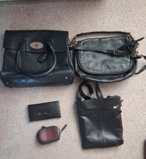 Ladies Handbag and Purse Bundle 3 Black Bags. 2 x Purses 1 x Shoulder