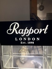 Quality RAPPORT LONDON 1898 clear acrylic display case With Key Good Condition