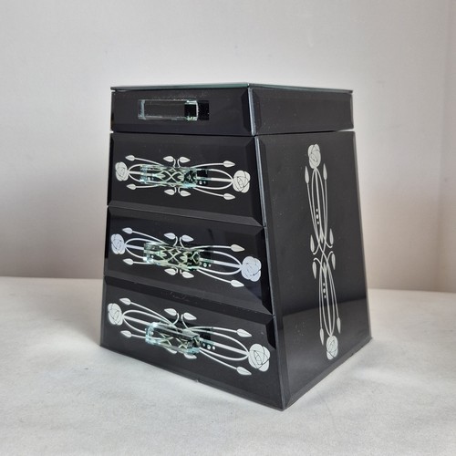 Vintage black mirror tiered - mirror,