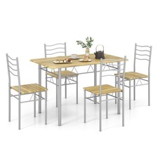 Wood Dining Table and 4 Chairs