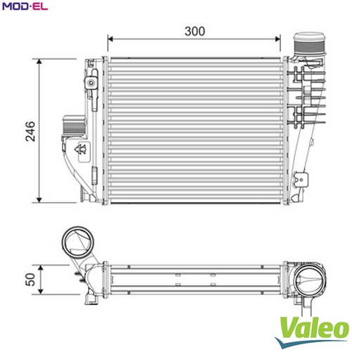 Charge air cooler - air,