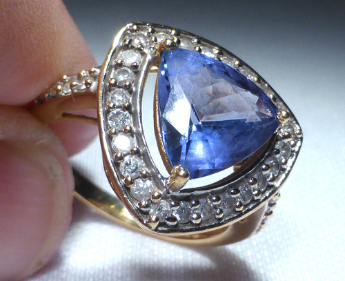 18ct gold ring tanzanite - 18ct,