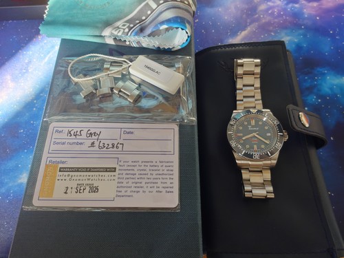 Squale 1545 grey blue dial - squale,