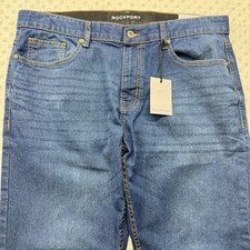 Rockport Jeans Mens Size 36x30 Motion Denim Blue Austin Wash