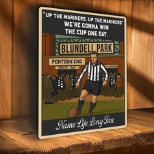 Personalised Grimsby Football Metal Sign Retro Fan Stadium Vintage Plaque COM34