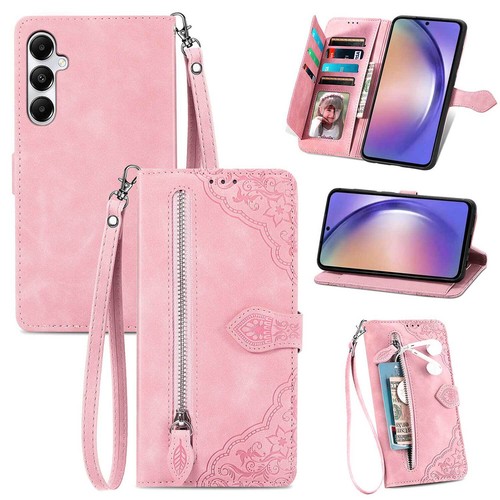 Magnetic leather floral flip - magnetic,