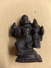 Small Antique Bronze Lakshmi Narashimha Statue 