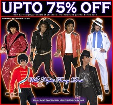 Mens Official Michael Jackson King Of Pop Costumes 1980s