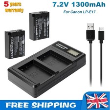 2x LP-E17 Battery &Dual