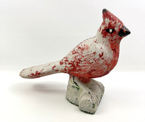 Vtg cardinal concrete - concrete, statue