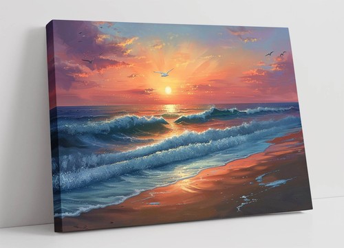 Tranquil ocean beach - sunset,