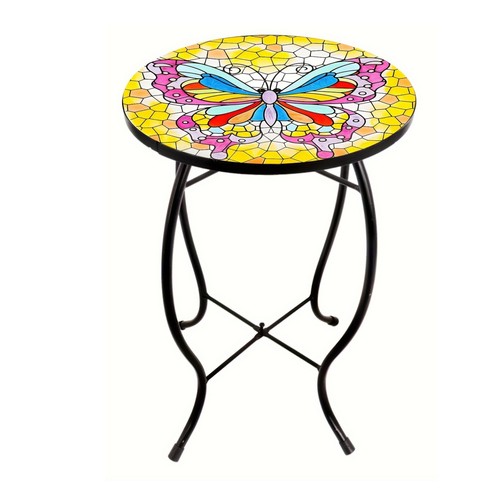Round side table compact plant - table,