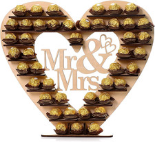 ASVP Shop ‘Mr & Mrs’ Ferrero Rocher Heart Display Stand, Centrepiece Perfect for