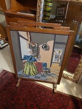 Vintage tapestry fire screen - tapestry,