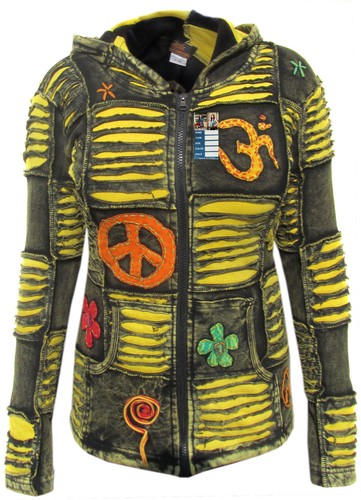 Cotton yellow jacket hippie - yellow,