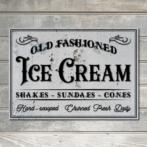Old fashioned ice cream - cream, bar