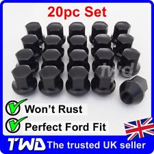 20x BLACK ALLOY WHEEL NUTS - FORD MONDEO MK1 MK2 MK3 MK4 MK5 ST M12x1.5 STUD LUG