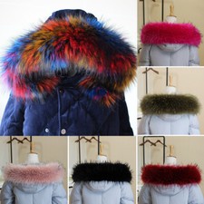 Faux Fur Collar Trim Hoodie For Hood Collar Shawl Down Coat Hood Warm Scarf New