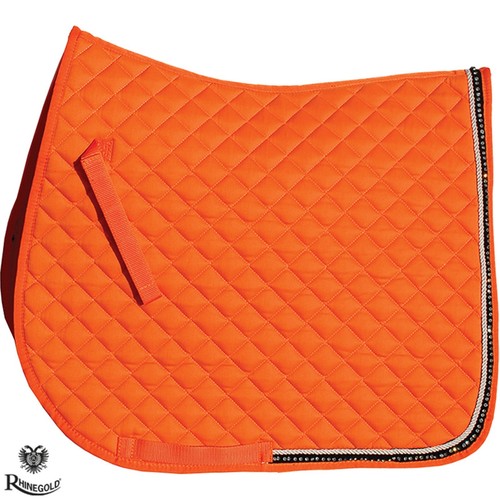 Orange cob saddle pad - saddle,