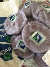 Vintage Phildar Kid Mohair No 4 9 x 50 gm colour 351 Grive ( brown )
